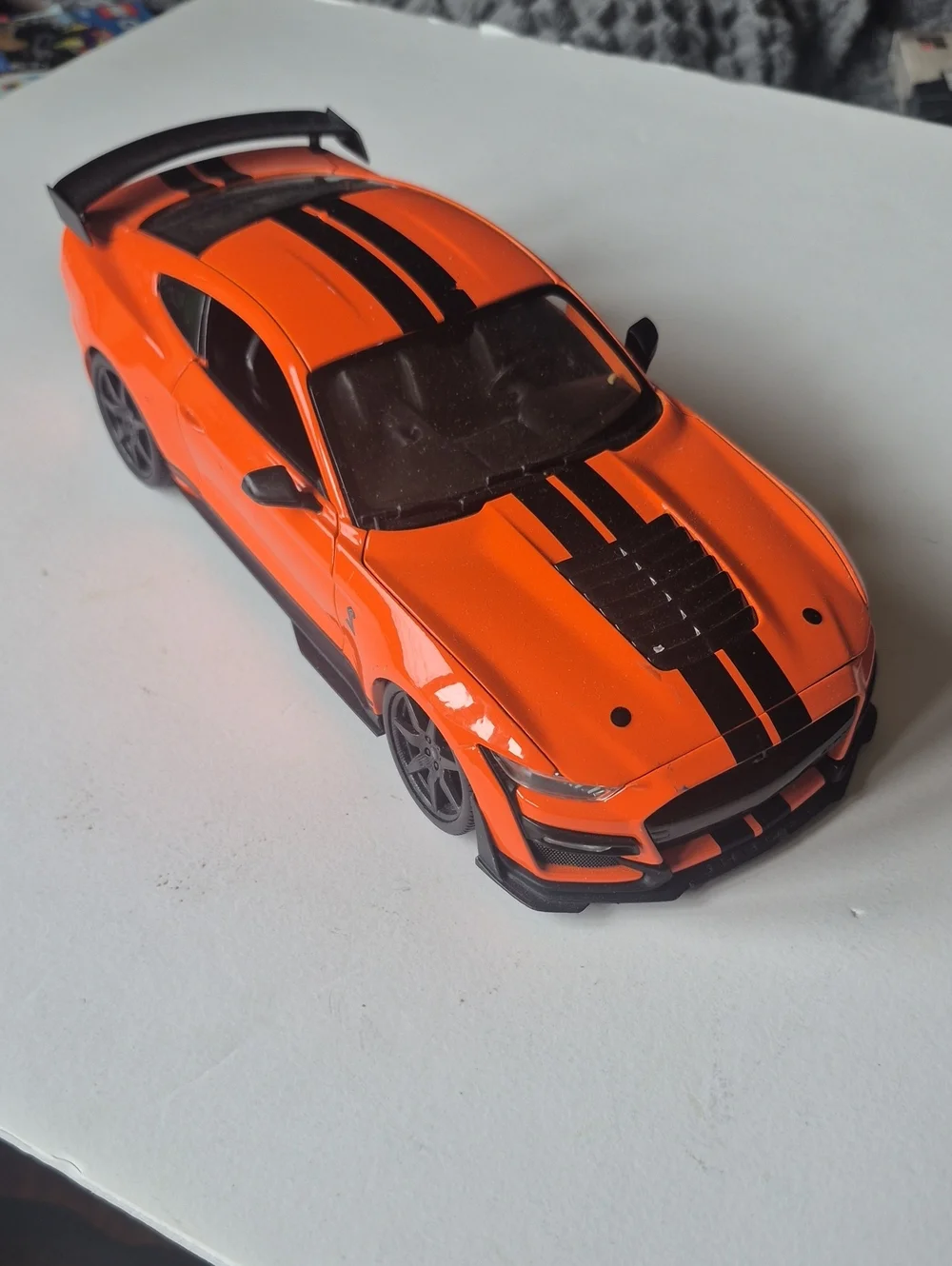 Mustang Cobra Orange & Black Die-Cast Sports Car Opening Doors GenTly Displayed